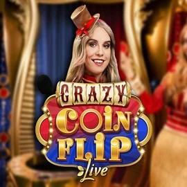 Official Live Casino logo: Crazy Coin Flip by Evolution at Lizaro Casino